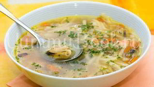 Рецепт Суп-лапша с морепродуктами