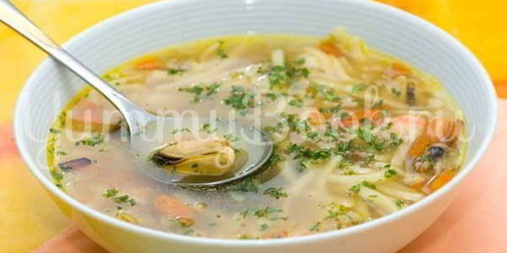 Как приготовить суп-лапша с морепродуктами