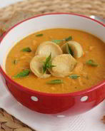 Чечевичный суп-пюре с тофу