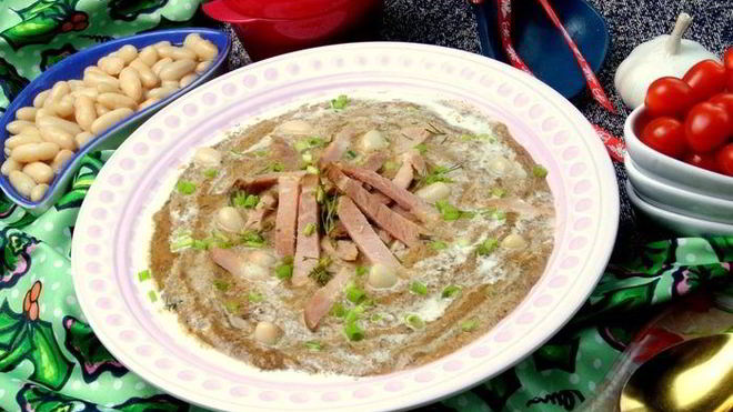 Рецепт Фасолевый суп-пюре на основе ржаного хлеба