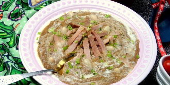 Рецепт фасолевый суп-пюре на основе ржаного хлеба