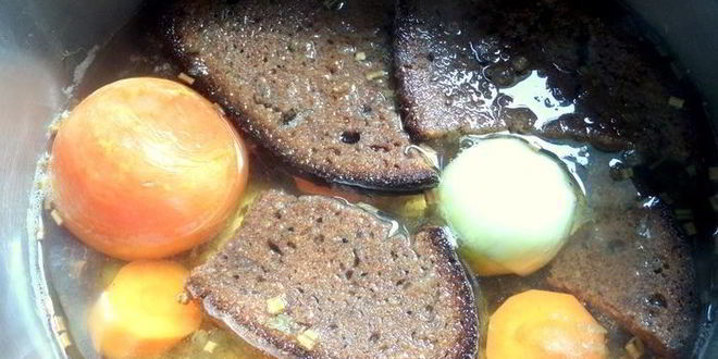 Рецепт фасолевый суп-пюре на основе ржаного хлеба