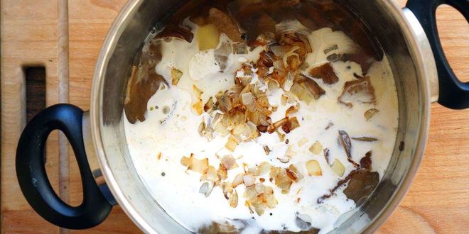 Рецепт грибной суп-пюре со сливками