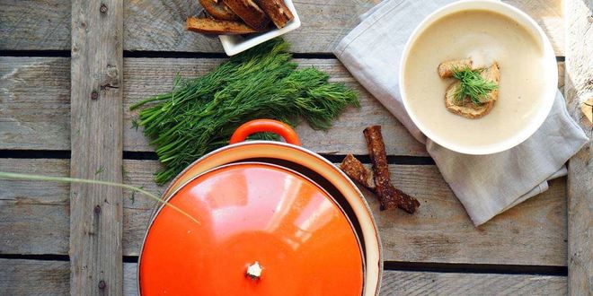 Рецепт грибной суп-пюре со сливками