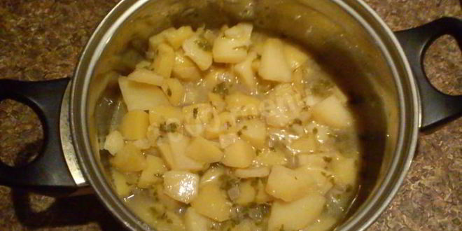 Рецепт картофельный суп-пюре с водяным крессом