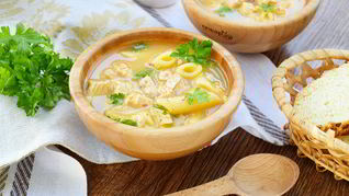 Рецепт Куриный суп-пюре с макаронами