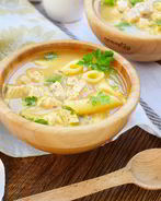 Куриный суп-пюре с макаронами