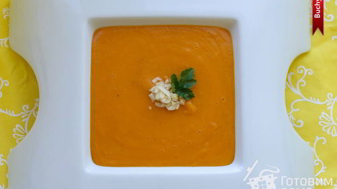 Рецепт Морковный суп-пюре с овсянкой