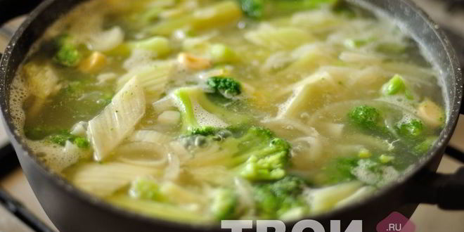 Рецепт овощной суп-пюре с базиликом