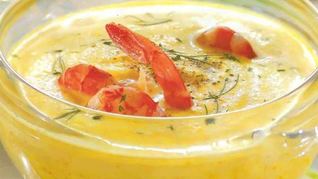 Рецепт Овощной суп-пюре с креветками