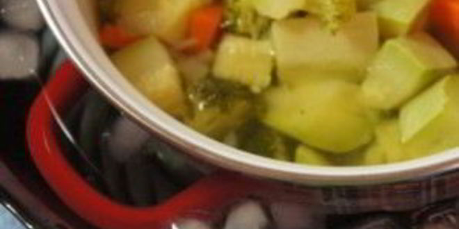 Рецепт овощной суп-пюре с креветками