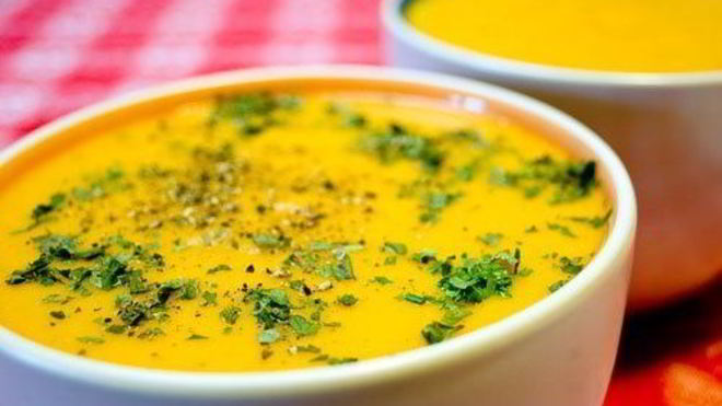 Рецепт Овощной суп-пюре с сыром и рисом