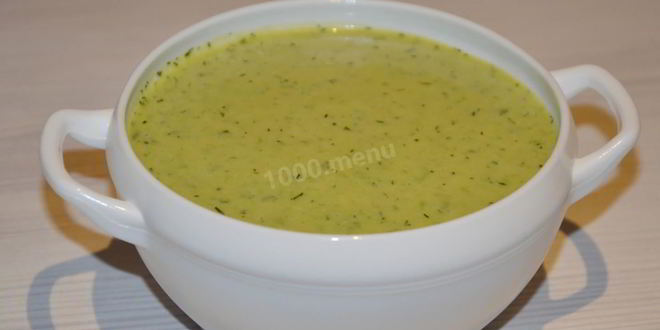 Рецепт постный суп-пюре из зеленого горошка