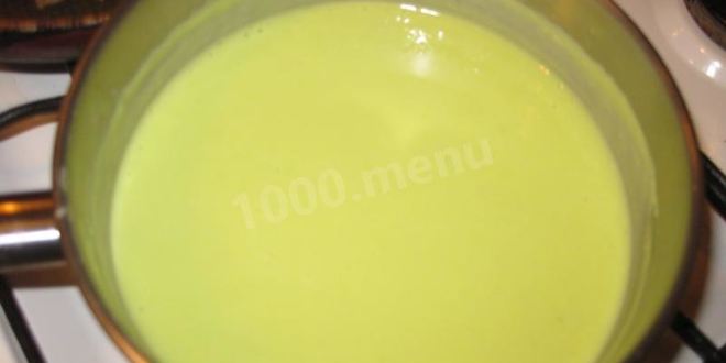 Рецепт простой суп пюре из зеленого горошка с желтками