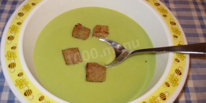 Рецепт простой суп пюре из зеленого горошка с желтками