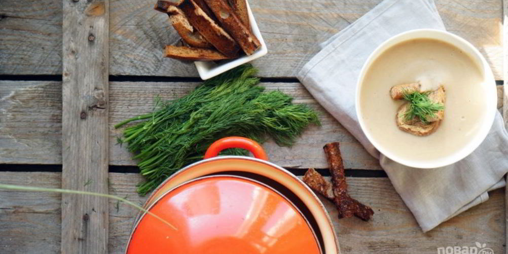 Рецепт грибной суп-пюре со сливками