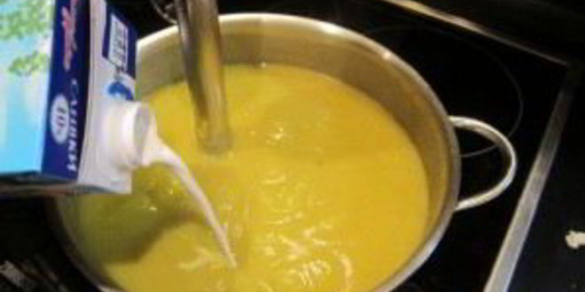 Рецепт сливочный суп-пюре с курицей