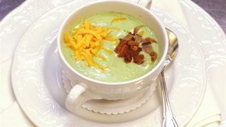 Рецепт Сливочный суп-пюре со шкварками