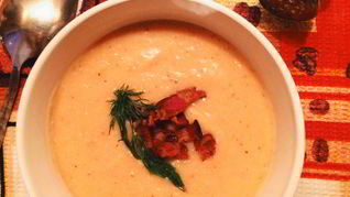 Рецепт Суп-пюре гороховый с беконом