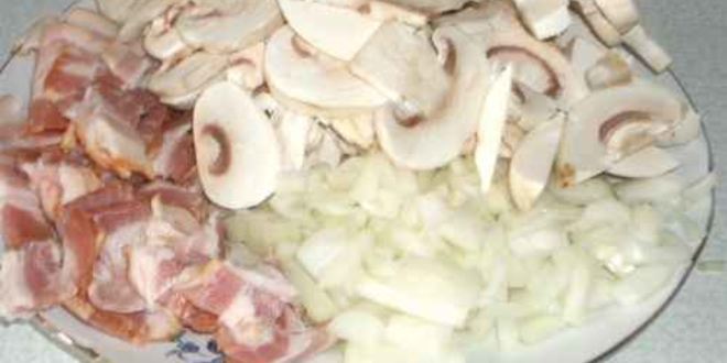 Рецепт суп-пюре грибной с беконом