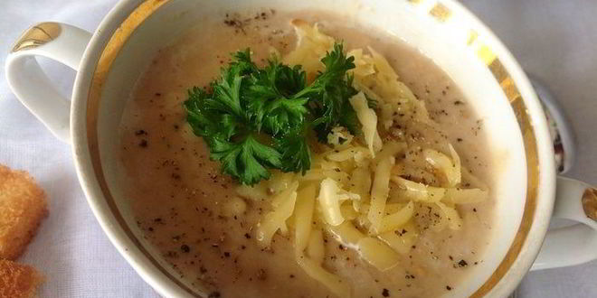 Рецепт суп-пюре из белой фасоли с баклажанами