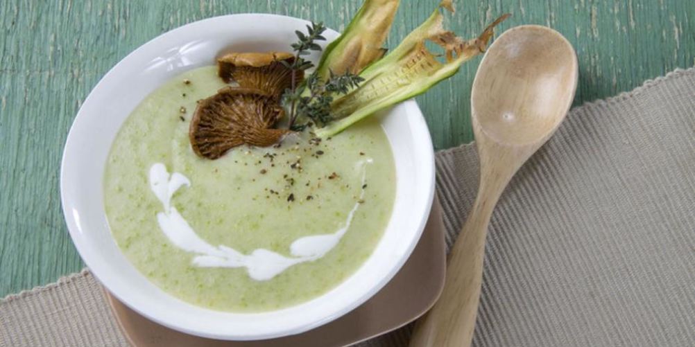 Как приготовить суп-пюре из кабачков с лисичками