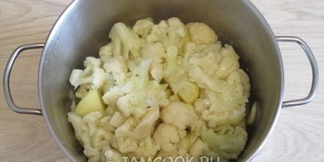 Рецепт суп-пюре из цветной капусты с луком