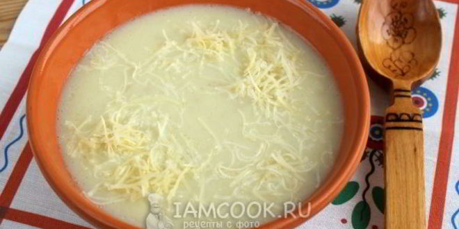 Рецепт суп-пюре из цветной капусты с луком