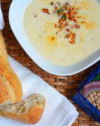 Суп-пюре из цветной капусты с нутом