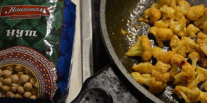 Рецепт суп-пюре из цветной капусты с нутом