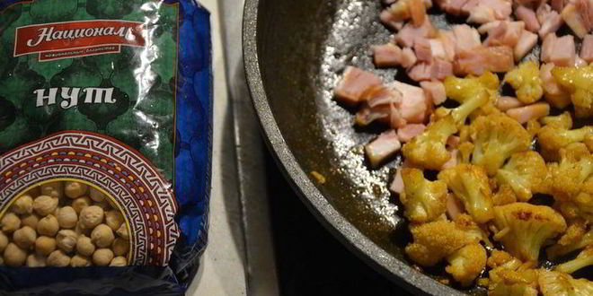 Рецепт суп-пюре из цветной капусты с нутом