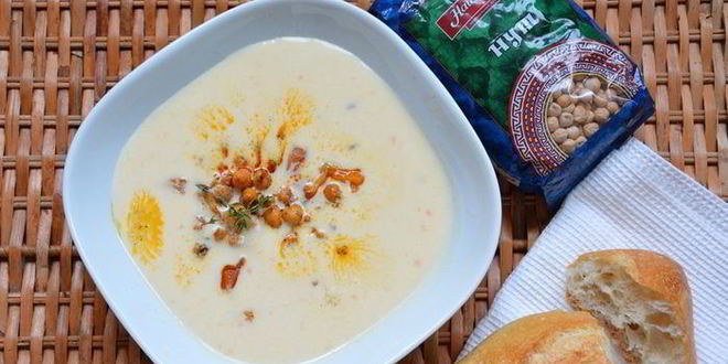 Рецепт суп-пюре из цветной капусты с нутом