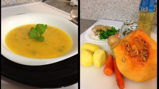 Рецепт Суп-пюре из тыквы с имбирем