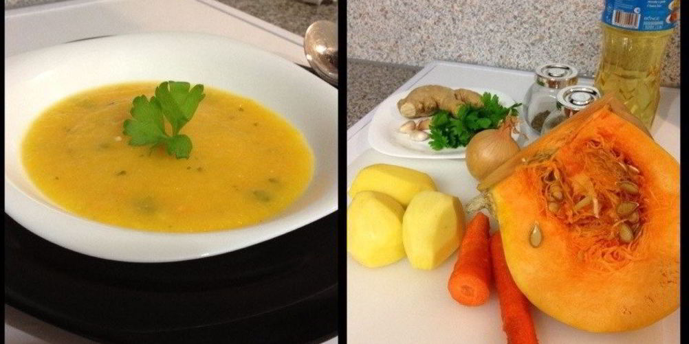 Как приготовить суп-пюре из тыквы с имбирем