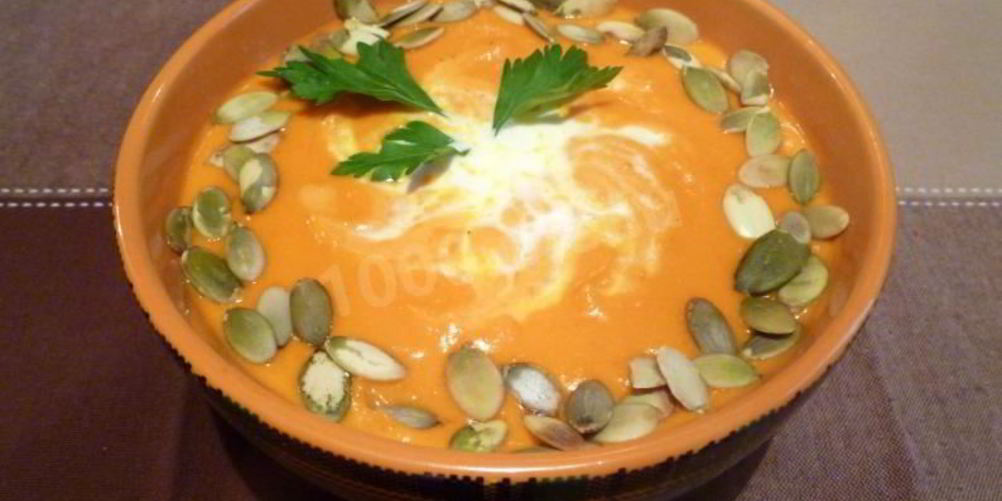 Рецепт овощной суп-пюре с сыром и рисом