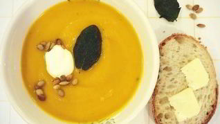 Рецепт Суп пюре из тыквы с яблоком