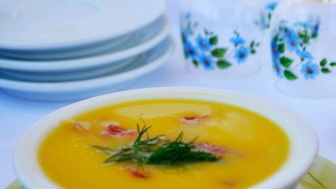 Рецепт Суп-пюре овощной с ветчиной