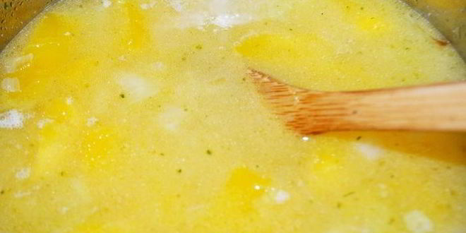 Рецепт суп-пюре овощной с ветчиной