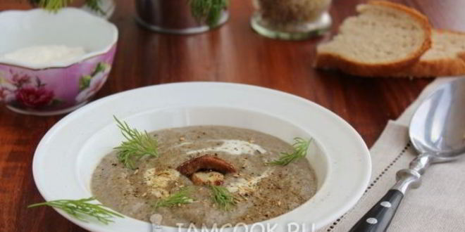 Рецепт суп-пюре с шампиньонами и картофелем