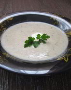 Суп-пюре с цукини и грибами