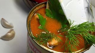 Рецепт Томатный суп-пюре с мидиями