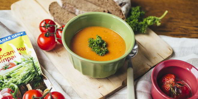 Рецепт томатный суп-пюре с розмарином