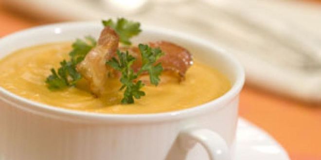 Рецепт тыквенного супа-пюре с беконом