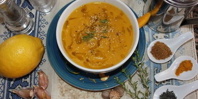 Рецепт тыквенный суп-пюре с манго и зеленым чаем