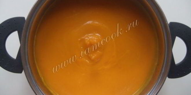 Рецепт тыквенный суп-пюре с морковью