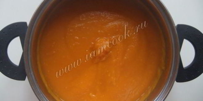 Рецепт тыквенный суп-пюре с морковью