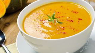 Рецепт Тыквенный суп-пюре с плавленым сыром