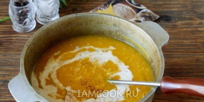 Рецепт тыквенный суп-пюре со сливками
