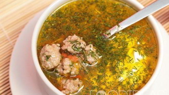 Рецепт Суп с фрикадельками и вермишелью