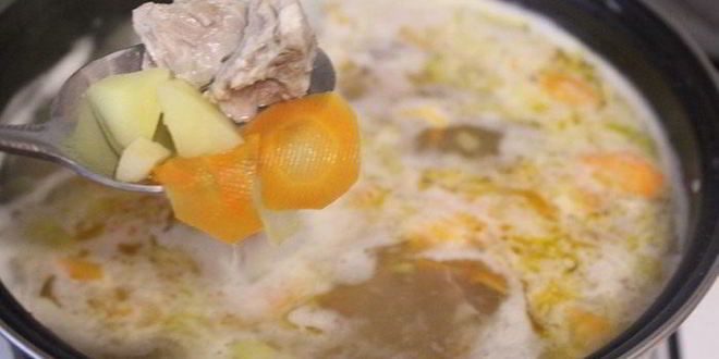 Рецепт суп с манкой и зеленым горошком